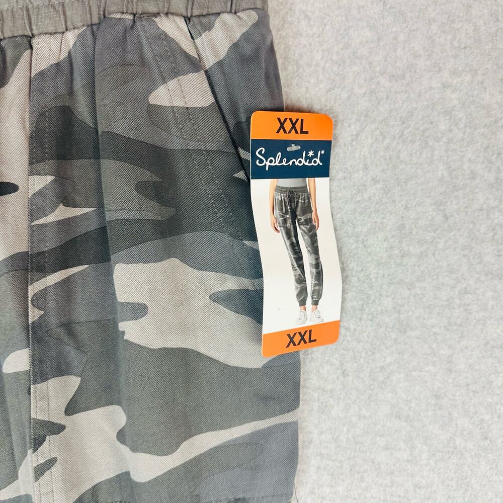 New Splendid Womans Sz XXL Jogger Pants Gray Camo Pull On Comfort Stretch NWT - Picture 5 of 11